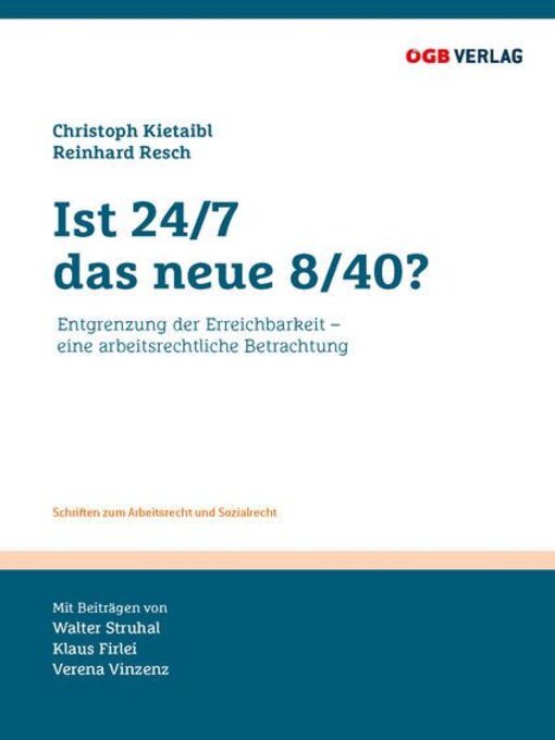 Cover image for Ist 24/7 das neue 8/40?